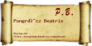 Pongrácz Beatrix névjegykártya