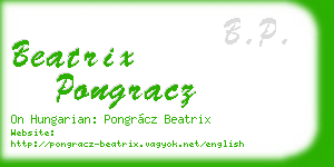 beatrix pongracz business card